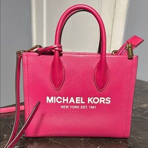 Michael Kors Pink Leather Tote Bag